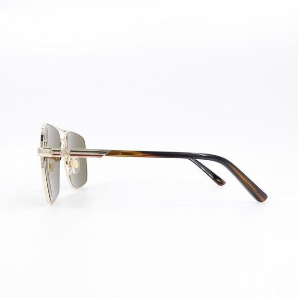Gucci GG1289 Navigator Sunglasses Gold Brown OS - Picture 16 of 16